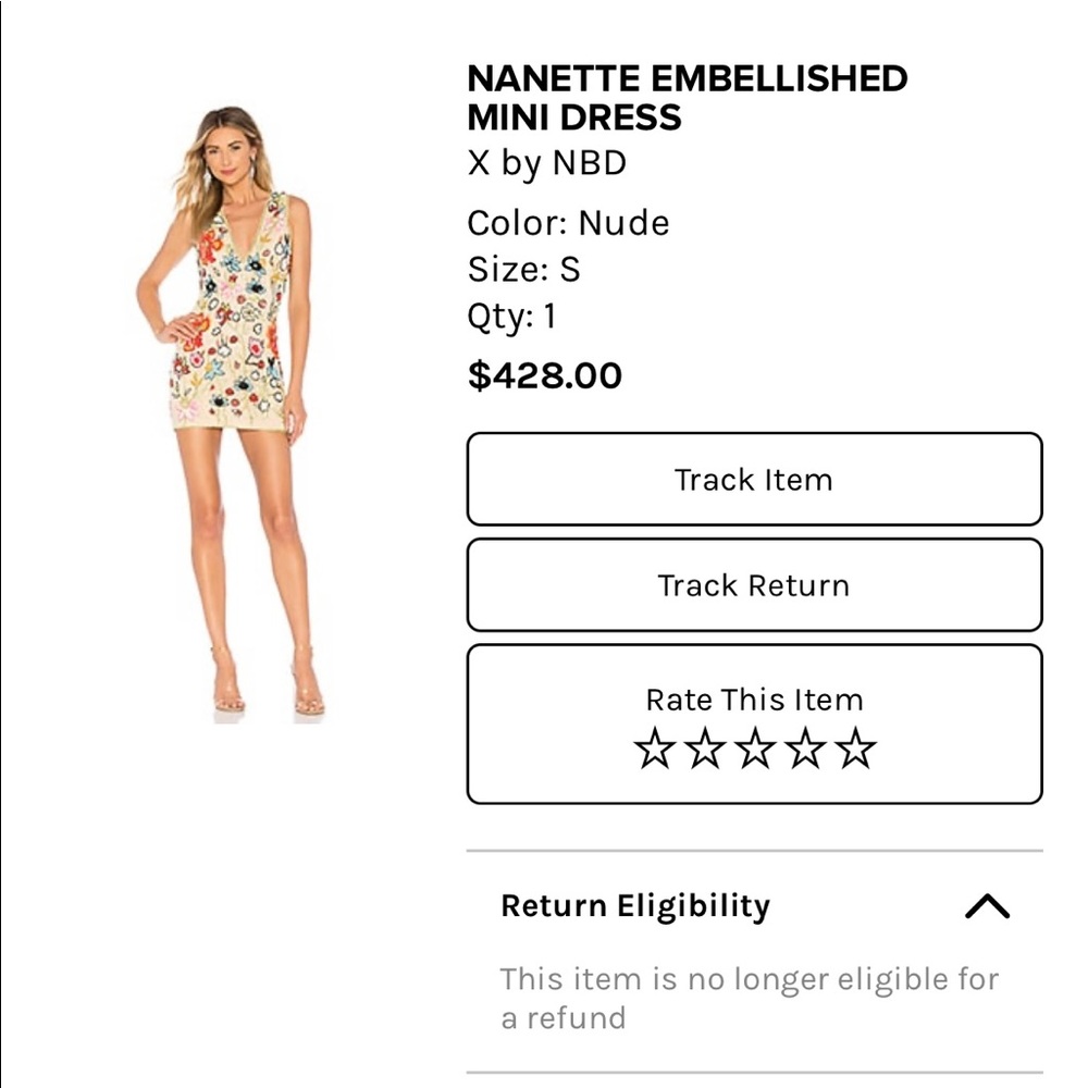 NBD embellished dress, size small! never worn—NWT